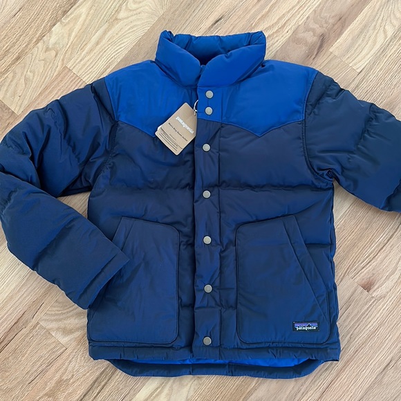 NWT! Patagonia men's Bivy Down Jacket Regular Fit color New Navy Men's size XS